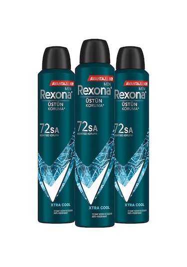 Rexona Extra Cool Erkek Sprey Deodorant 3 x 200 ML