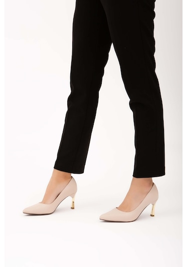 Tamer Tanca Kadın Vegan Bej Stiletto Ayakkabı 911 225 Bn Ayk Y22 Bej Cılt Bej