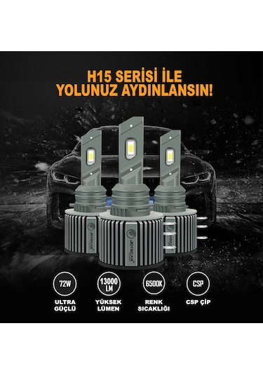 Joyecar H15 13000 Lümen Led Far Ampulü Arıza Işığı Yakmaz