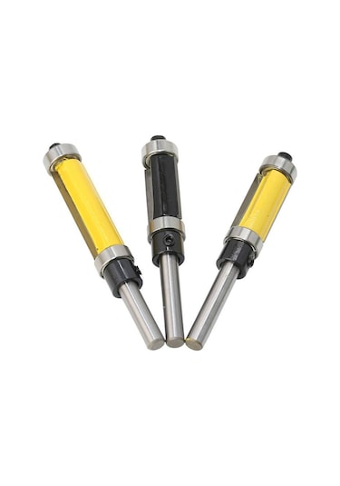 Sones Çift Rulmanlı Kesme Bıçağı Ağaç İşleme Freze Kesici, Stil: 1/4x1/2x25cm Siyah