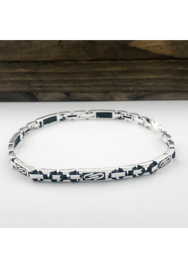 Takıhan 925 Ayar Gümüş Erkek Bileklik Gümüş