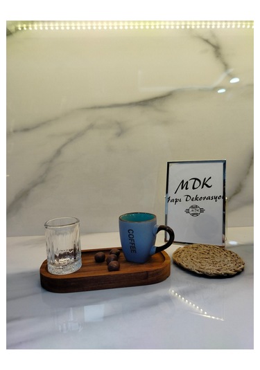 3 Lü Ahşap Fincan Seti Coffee