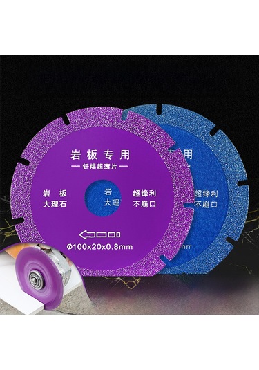 Mufunye Profesyonel Mermer Seramik Kesici: Ultra İnce Taş Panel İçin Taşlama Olmayan El Fırçası Elmas Testere Φ100 10 Açılmaz