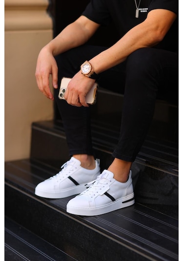 Serhat Özköroğlu-beyaz Erkek Sneakers Beyaz Beyaz