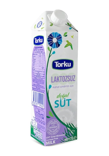 Torku Laktozsuz Yarım Yağlı Süt 1 Lt X 6 Adet