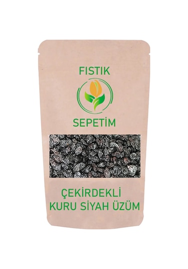 Fıstık Sepetim Çekirdekli Kuru Siyah Üzüm 1 KG