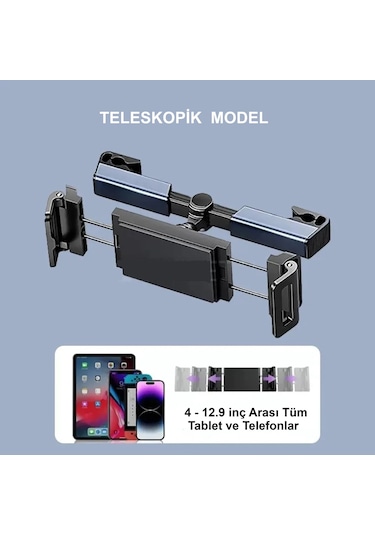 Hymark Araba Kafalık 12.9 İnç Araç Arka Koltuk Evrensel Tablet Ve