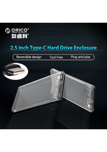 Orico Usb 3.1 Type C 2.5 İnc Hdd Ssd Destekli Harddisk Kutu 5Gbps
