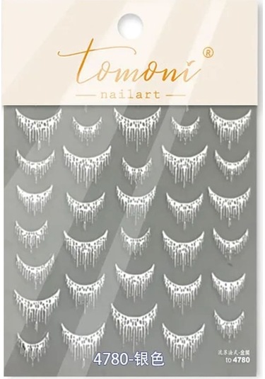 Flybuy 1 Adet Sevimli Fransız Kabartmalı Tırnak Sanat Çıkartmaları To4780s