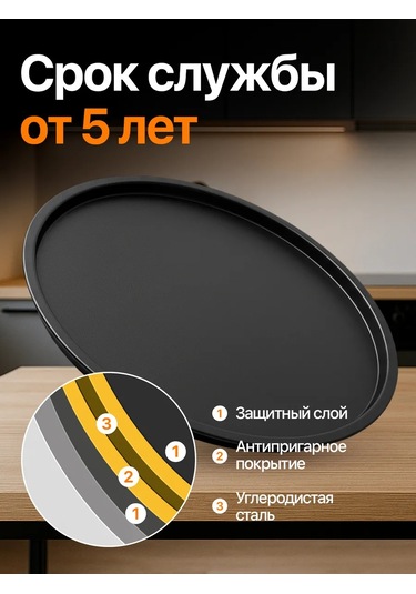 A-brand Yuvarlak Pizza Fırın Tepsisi 148564911 Siyah