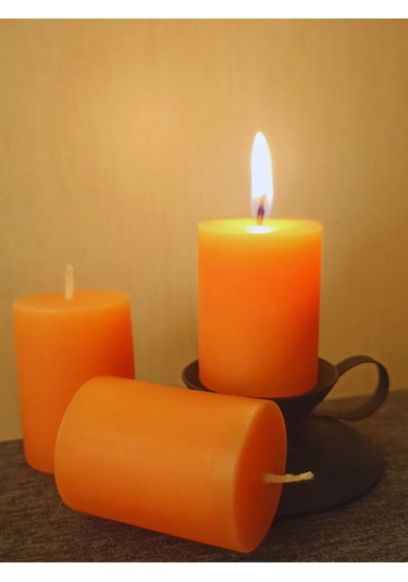 Kandlefo Renkli Sütun Mumlar 6 Adet 332631944 Açık Mavi