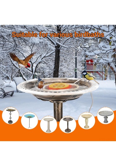 Yaozixa 70w Otomatik Sıcaklık Kontrollü Kuş Banyosu Isıtıcı - Kışın Dondurmayı Engelle, Havuz Ve Su Tankları İçin, 1 Metre Kablolu, Amerika Standardı