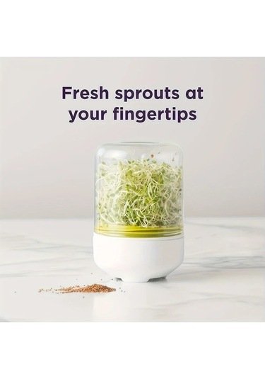 Elmpaly Beyaz Kolay Filizlenme Seti - Havalandırmalı Sağlıklı Filiz Makinesi