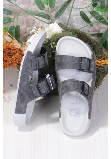 Benetton 1416 Comfort Taban Deniz Plaj Havuz Erkek Terlik Füme