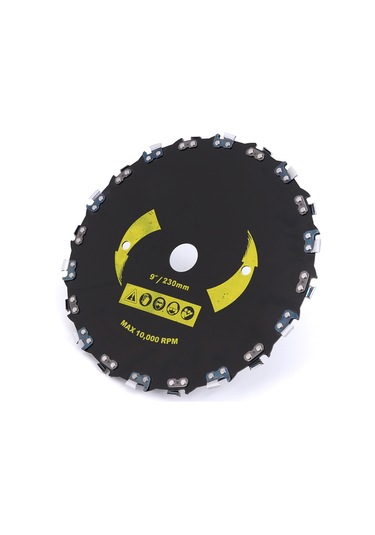 Maiyame Yüksek Karbon Çelik Kesici Blat - 230mm/9 İnç, 25mm Çap, Ot, Çalı, Bambu Kesimi İçin Makineler İçin Değiştirme Parçası