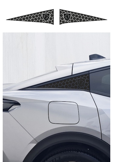 Peugeot 408 Uyumlu Kelebek Cam Sticker Set - Logolu