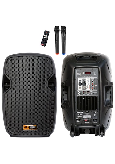 Hs-1500a Mikrofonlu Taşınabilir Portatif Ses Sistemi 12" 1500w