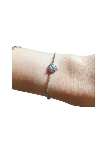 Choice Gümüş Kalpli Bileklik