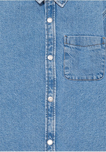 Mavi - Bob 90lar İndigo Mavisi Jean Gömlek 6210000-86709 Mavi