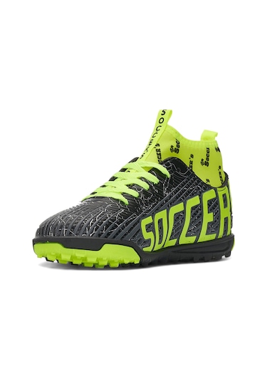 Erkek Çocuk Halısaha Çoraplı Çivisiz Futbol Spor Ayakkabısı F35hs Siyah - Sarı