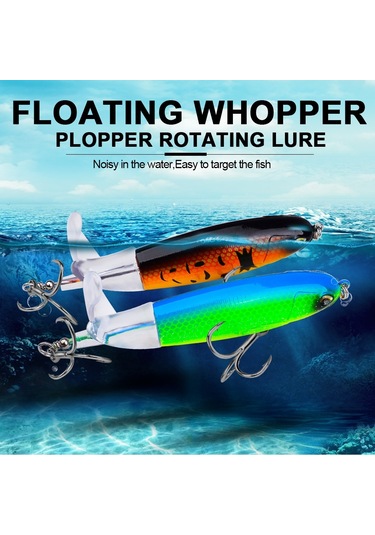 Proberos Dw601 360 Derece Dönen Pervane Lures Topwater Bağlı Traktör Yüzen Sahte Balık Yemi, Boyut: 11.5cm/16.5g Renk C