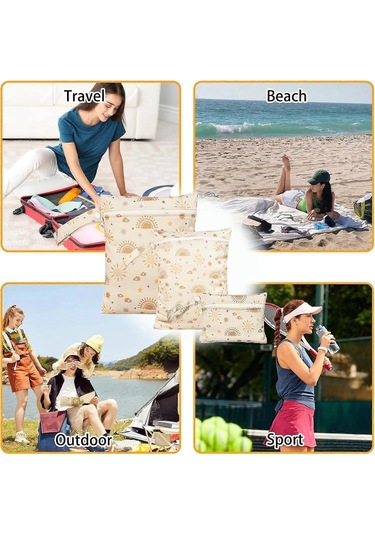 Bebek Nem Geçirmez Çanta, Plaj Çantası 3 Parçalı Set, Su Geçirmez Seyahat Saklama Çantası, Kamp, Yüzme Havuzu Ve Seyahat Bezleri İçin Uygundur Diğer