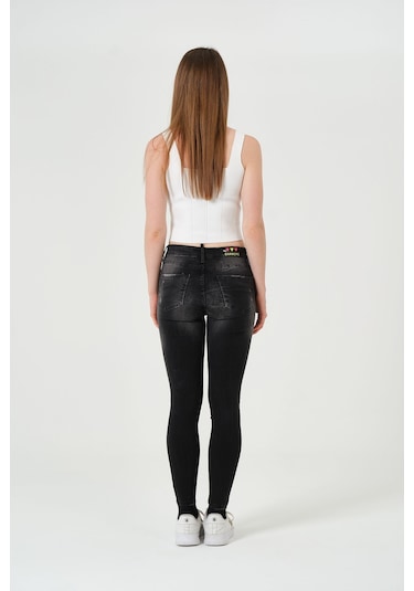 Barmore Skinny Fit Kadin Denim Jean Siyah