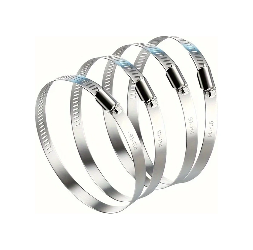 Xuweiwei 1 Adet 91-114mm 304 Paslanmaz Çelik Ayarlanabilir Boru Kelepzesi