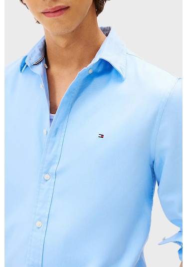 Tommy Hilfiger Erkek Gömlek Mw0mw40469 C1z Mavi Mavi