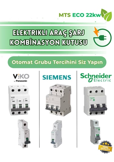 7.4 Kw 3/32 A Vıko Tesla Mavi Adaptör Uyumlu Seyyar Elektrikli Araç Şarj Cihazı İstasyonu Kombinasyon Panosu Kutusu 7kw 7,4 KW