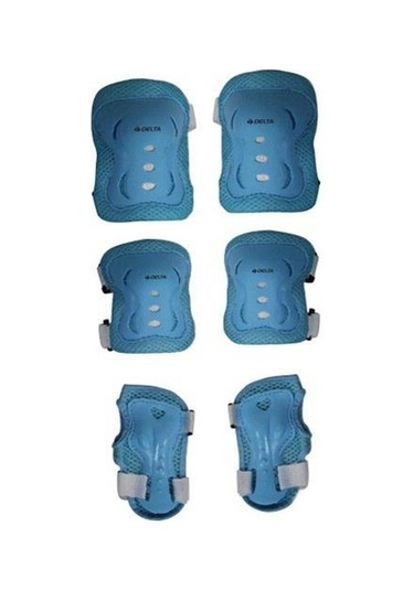 Delta Paten Kaykay Scooter Bisiklet Koruyucu Set Takımı Açık Mavi