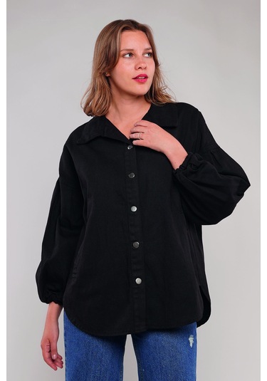 Gabria Gabardin Yan Cepli Ceket Siyah