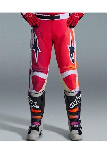 Alpinestars Racer Portl Off-road Motosiklet Pantolonu Kırmızı Beyaz Siyah
