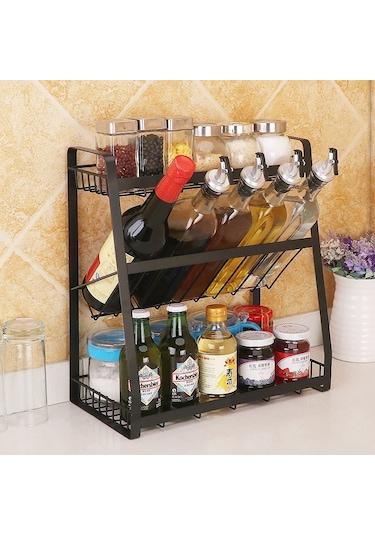 Sones Yaratıcı Mutfak Üç Katlı Depolama Rafı Baharat Rafı Diğer