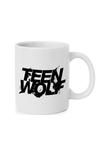 Beyaz Teen Wolf Baskılı Kupa Bardak