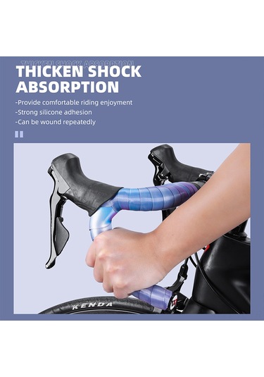 Hombey Bisiklet Tutamak Bandı Mor Tpu+eva, Zilcikli Dämpfungs- Und Rutschfester Griff, 2 Rollen + 1 Çift Tutamak Tıkanıcısı, Spor Bisiklet Erişimi Mor