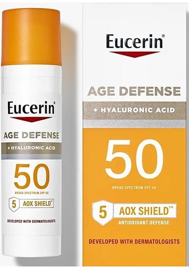 Eucerin Age Defense + Hyaluronic Acid SPF50 Yüz İçin Güneş Koruyucu Losyon 75 ML
