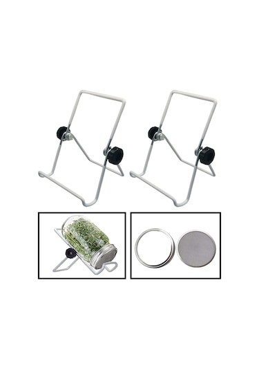 Homyl Yenilikçi Filizlenme Kavanoz Standı - Bitki Yetiştirme İçin Gümüş