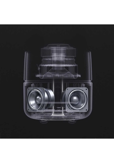 Bluetooth Kablosuz Hoparlör Rgb Işıklı Ve 360 Stereo Sesle Taşınabilir Dış Mekan Eğlencesi Beyaz