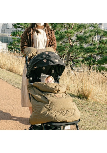 Bebek Arabası Gezi Rüzgar Geçirmez Battaniye - Beyaz