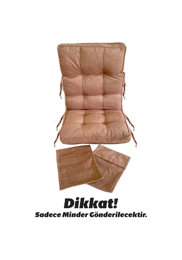 Reyo Home Sallanan Sandalye Minderi Kapitone Çift Cepli Kahve