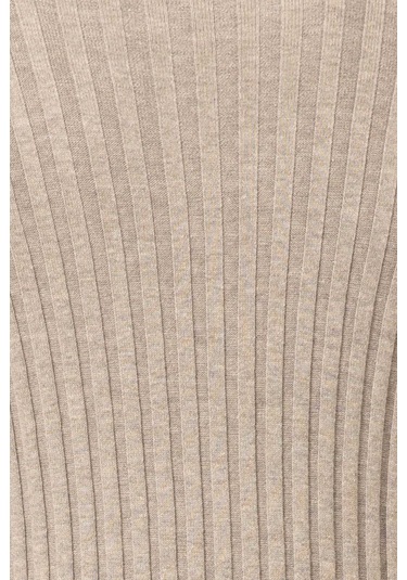 Ateş Triko Erkek Balıkçı Yaka Slim Fit Fitilli Triko Kazak 6091288 Gri Gri