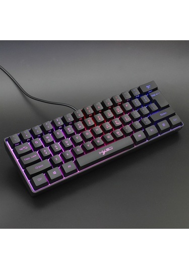 Dancemonkey Kablolu Oyun Klavyesi Rgb Streamer Kablolu Klavye 61 Tuşlu Oyun Klavyesi Oyun/ofis Siyah Siyah, Kablosuz Modda Kullanılabilir,