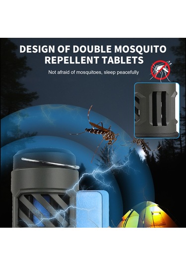 El Feneri Led Kamp Işık Sivrisinek Kovucu Siyah