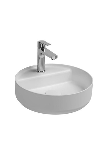 Isvea Infinity Batarya Delikli Tezgah Üzeri Lavabo 42CM Mat Beyaz