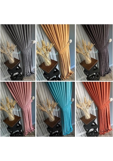 Fon Perde İpek Soft Yarı Parlak 1. Kalite Perdelik