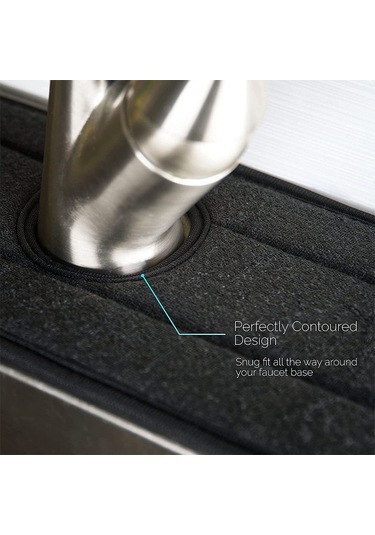 Yaozixa Mutfak Lavabo Sulu Kaçırma Engelleyici, 4 Adet Mikrofiber Su Emici Ped, 14x37 Cm, Anti Kayma, Ev/banyo/rv Kullanıma Uygun