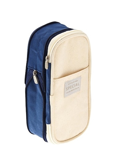 Kanvas Büyük Kapasiteli Çok Fonksiyonlu Fermuarlı Kalem Kutusu Acıpl3 Diğer