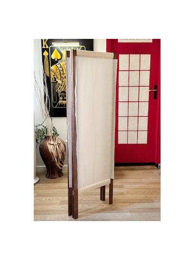 Paravan Seperatör Ahşap 3 Kanatlı Ara Bölme Dekoratif 5400