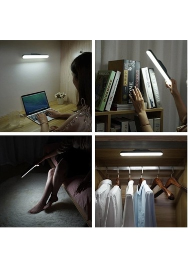 Şarjlı Mıknatıslı Sensörlü 3 Kademeli Martı Led Lamba Beyaz Usb Şarjlı Aydınlatma Diğer